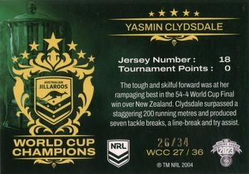 2023 NRL Traders Elite - World Cup Champions Priority #WCC27 Yasmin Clydsdale Back